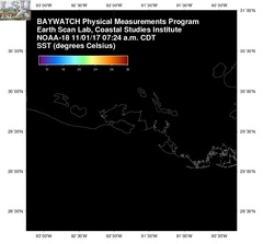 Nov 01 2017 12 UTC NOAA-18 Atch Bay SST