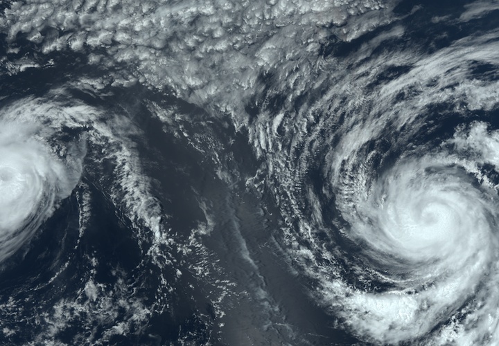 Eastern Pacific Hurricanes Iselle and Julio