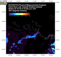 Dec 17 2017 01 UTC NOAA-18 Atch Bay SST