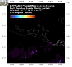 Dec 28 2017 00 UTC NOAA-18 Atch Bay SST
