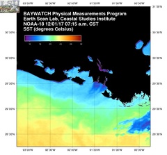 Dec 01 2017 13 UTC NOAA-18 Atch Bay SST