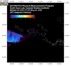 Jan 01 2018 01 UTC NOAA-18 Atch Bay SST