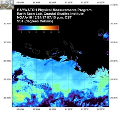 Dec 25 2017 01 UTC NOAA-18 Atch Bay SST