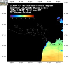 Dec 04 2017 12 UTC NOAA-18 Atch Bay SST