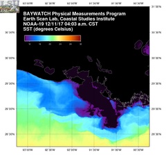 Dec 11 2017 10 UTC NOAA-19 Atch Bay SST