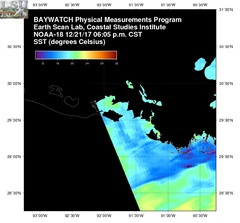 Dec 22 2017 00 UTC NOAA-18 Atch Bay SST