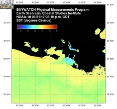 Apr 01 2017 01 UTC NOAA-18 Atch Bay SST