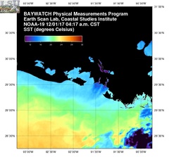 Dec 01 2017 10 UTC NOAA-19 Atch Bay SST