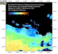 Dec 03 2017 00 UTC NOAA-18 Atch Bay SST