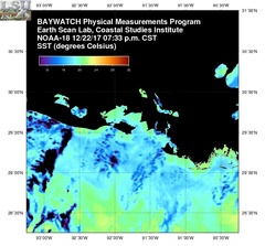 Dec 23 2017 01 UTC NOAA-18 Atch Bay SST
