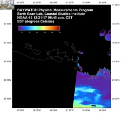 Dec 21 2017 12 UTC NOAA-18 Atch Bay SST