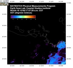 Dec 06 2017 13 UTC NOAA-18 Atch Bay SST