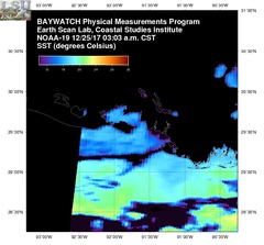 Dec 25 2017 09 UTC NOAA-19 Atch Bay SST