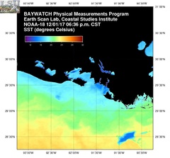 Dec 02 2017 00 UTC NOAA-18 Atch Bay SST