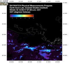 Dec 26 2017 13 UTC NOAA-18 Atch Bay SST
