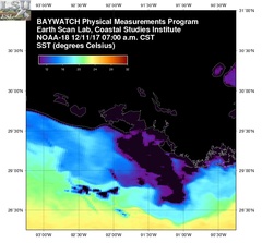Dec 11 2017 13 UTC NOAA-18 Atch Bay SST