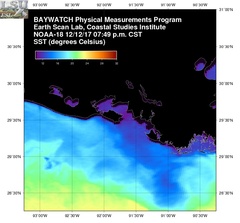 Dec 13 2017 01 UTC NOAA-18 Atch Bay SST