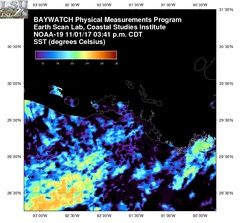 Nov 01 2017 20 UTC NOAA-19 Atch Bay SST