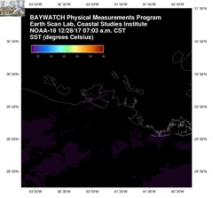 Dec 28 2017 13 UTC NOAA-18 Atch Bay SST