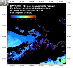 Dec 24 2017 13 UTC NOAA-18 Atch Bay SST