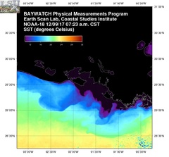 Dec 09 2017 13 UTC NOAA-18 Atch Bay SST