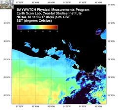 Dec 01 2017 00 UTC NOAA-18 Atch Bay SST