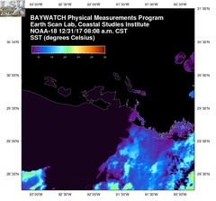 Dec 31 2017 14 UTC NOAA-18 Atch Bay SST