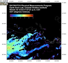 Dec 24 2017 01 UTC NOAA-18 Atch Bay SST