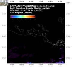 Dec 29 2017 00 UTC NOAA-18 Atch Bay SST