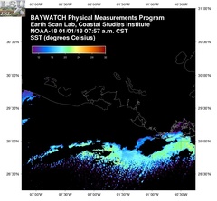 Jan 01 2018 13 UTC NOAA-18 Atch Bay SST